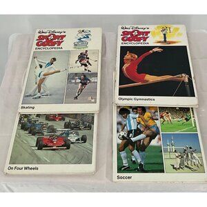 Walt Disneys Sport Goofy Encyclopedia Set Of 4 1983 Skating Olympic Gymnastics S